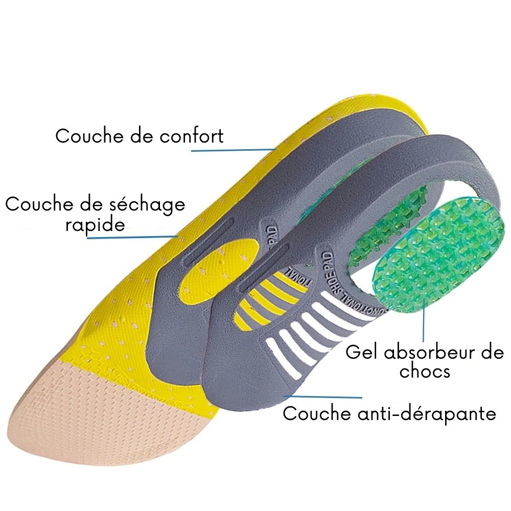 Semelles orthopédiques amortissantes